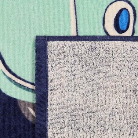 Рушник бавовняний розмір L 145 × 85 см синій з принтом