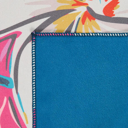 Рушник з мікрофібри розмір XL 110 × 175 см синій з принтом