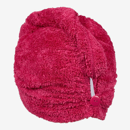 Рушник для волосся з мікрофібри рожевий