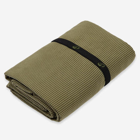 Рушник з мікрофібри розмір XL 110 × 175 см смугастий хакі