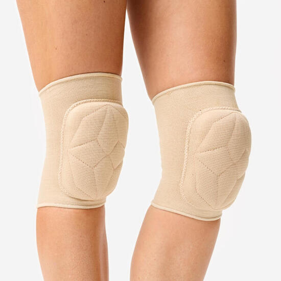 Genouillères danse protection contre les chocs femme homme garçon fille, beige