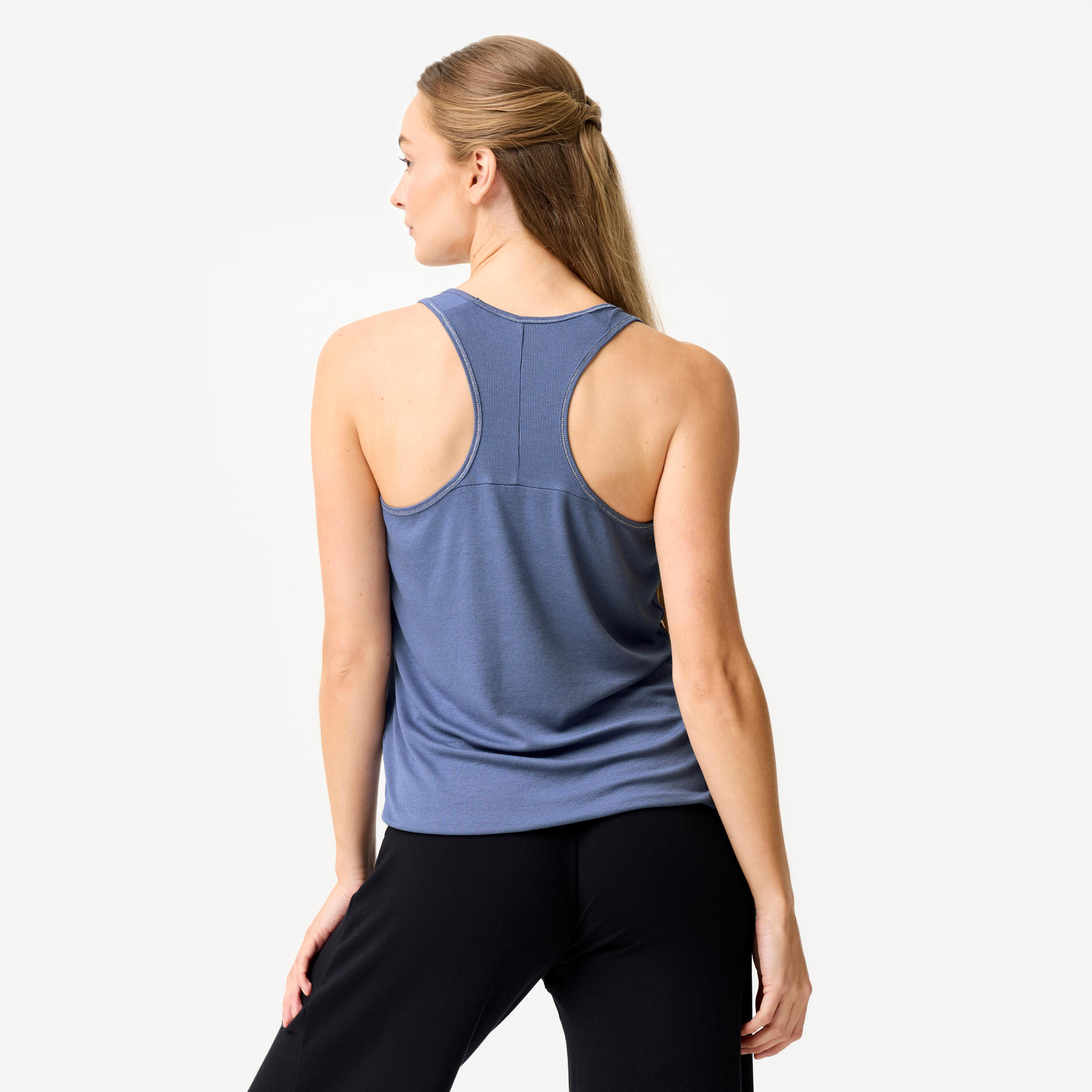 Débardeur danse moderne fluide femme, bleu foncé 4/11