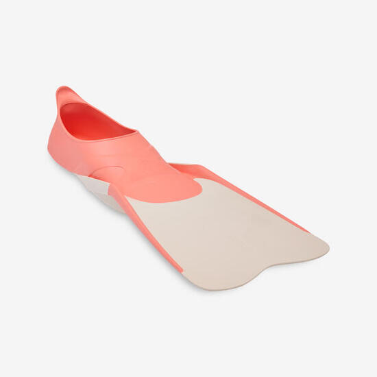 Palmes plongée Enfant, FF 100 courtes Corail