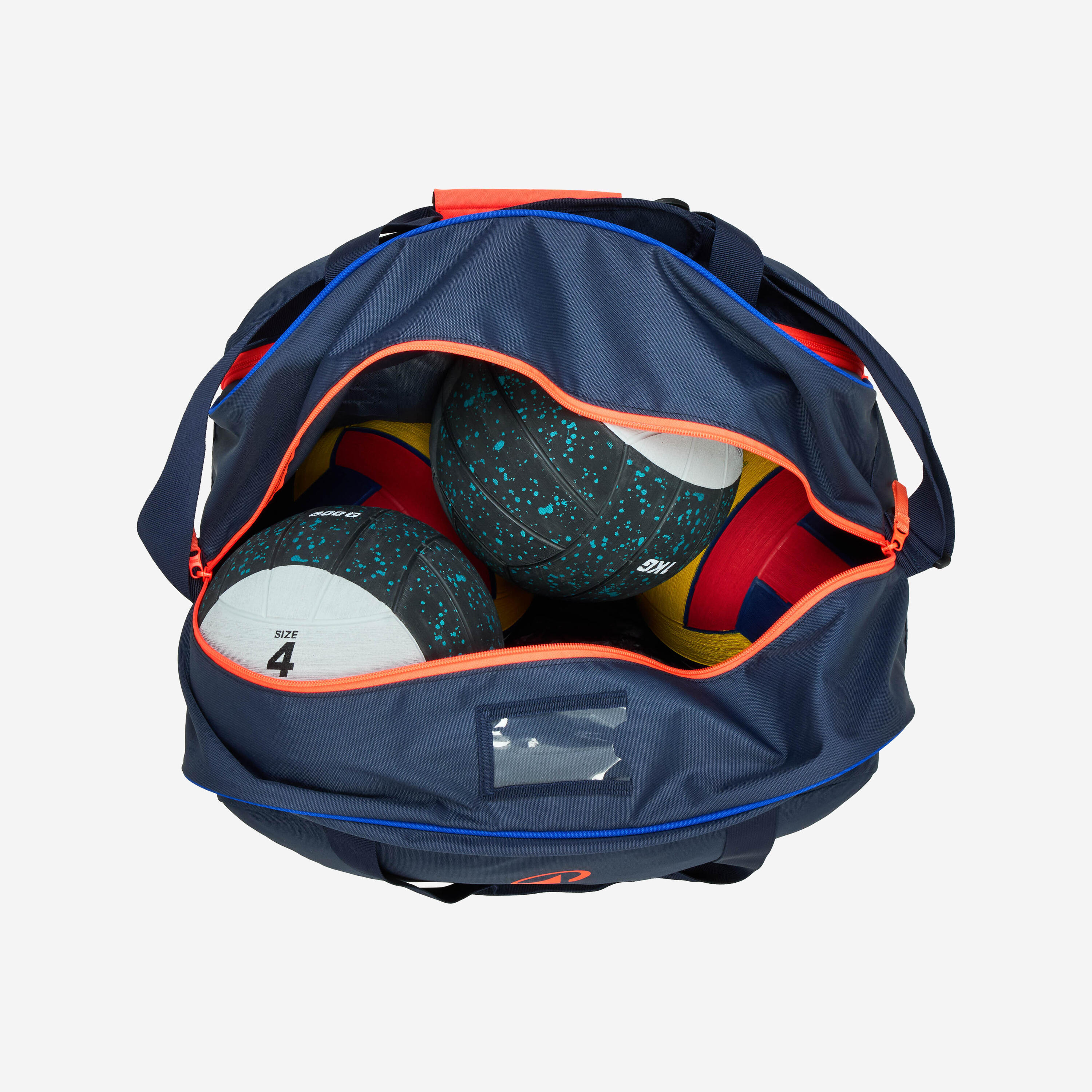 Sporttasche Wasserball 60 l - blau/neonorange 2/6