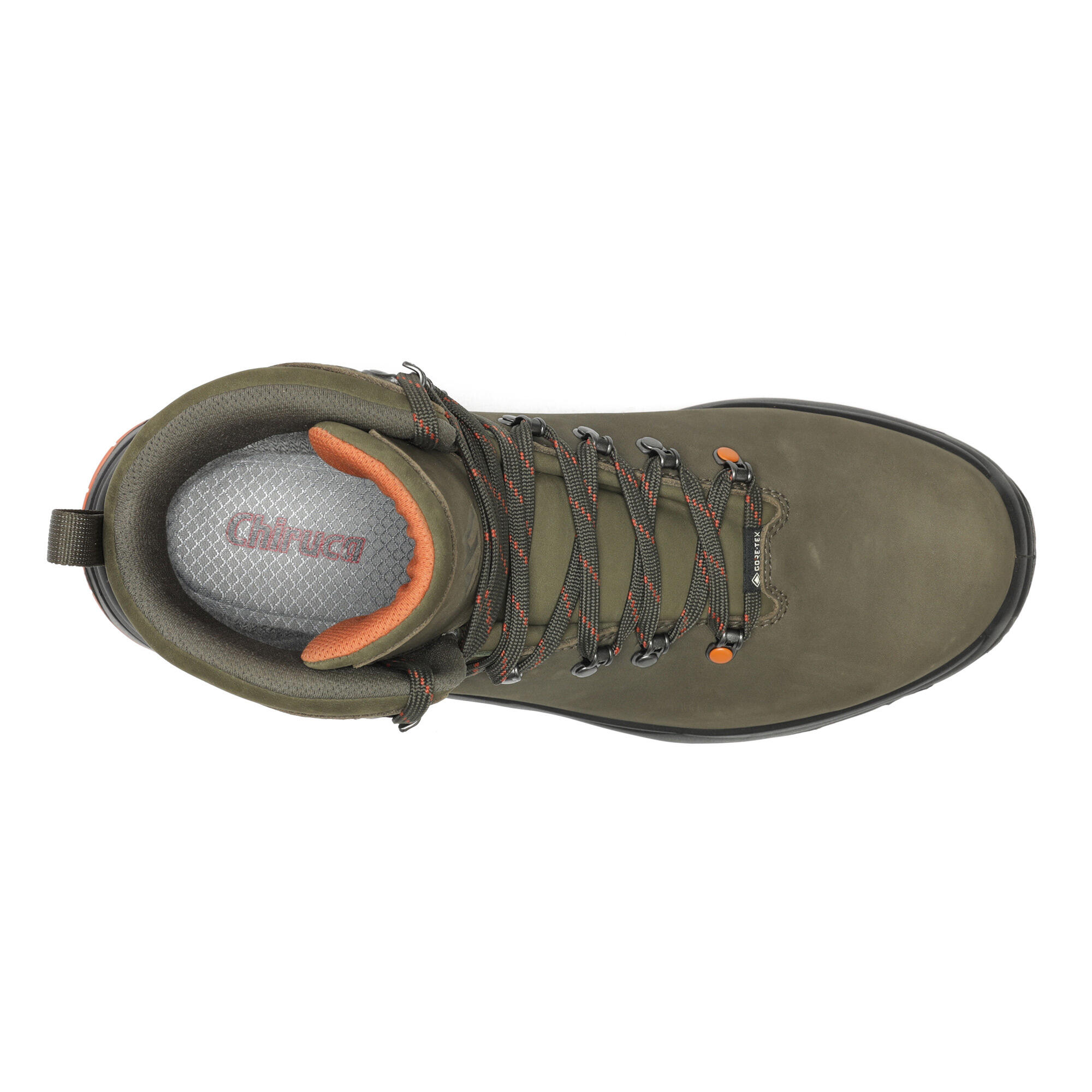 Bota Caza Chiruca Cedro Hi Vis 11 Hombre Verde y Naranja Impermeable Transpirabl 7/8