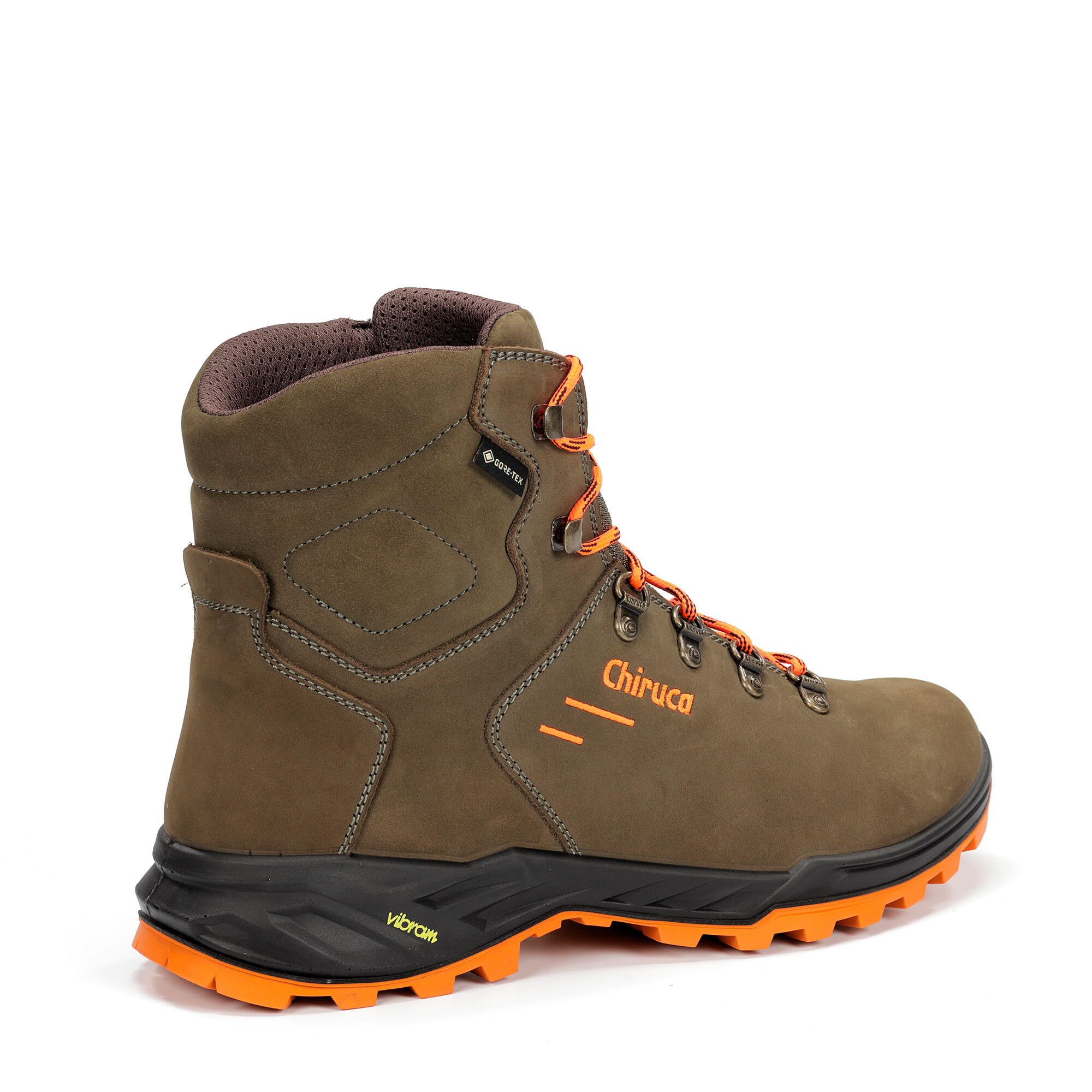 Bota Caza Chiruca Terrier Hi Vis 28 Hombre Verde y Naranja Impermeable 5/8