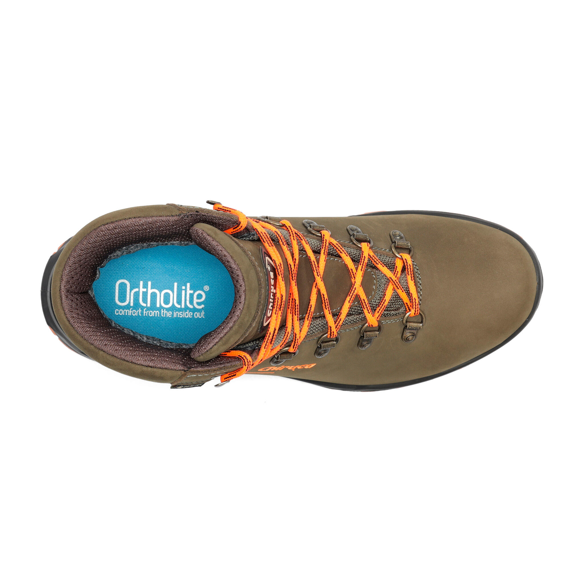Bota Caza Chiruca Terrier Hi Vis 28 Hombre Verde y Naranja Impermeable 4/8
