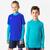 Sous-maillot de foot thermique seamless manches longues enfant, Keepdry bleu