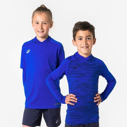 Sous-maillot de foot thermique seamless manches longues enfant, Keepdry vert