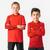 Sous-maillot de foot thermique seamless manches longues enfant, Keepdry rouge