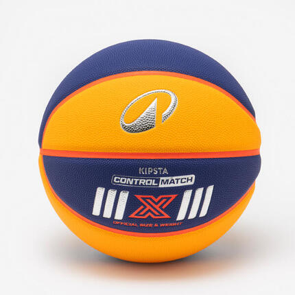 Ballon de basketball 3x3 taille 6 - Bt500 bleu jaune