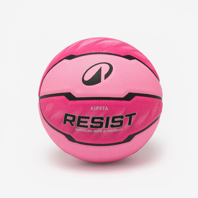 Ballon de basketball taille 5 - RESIST R500 rose