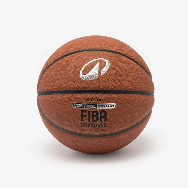 KIPSTA Balón de baloncesto FIBA talla 5 - CONTROL MATCH BT500 marrón