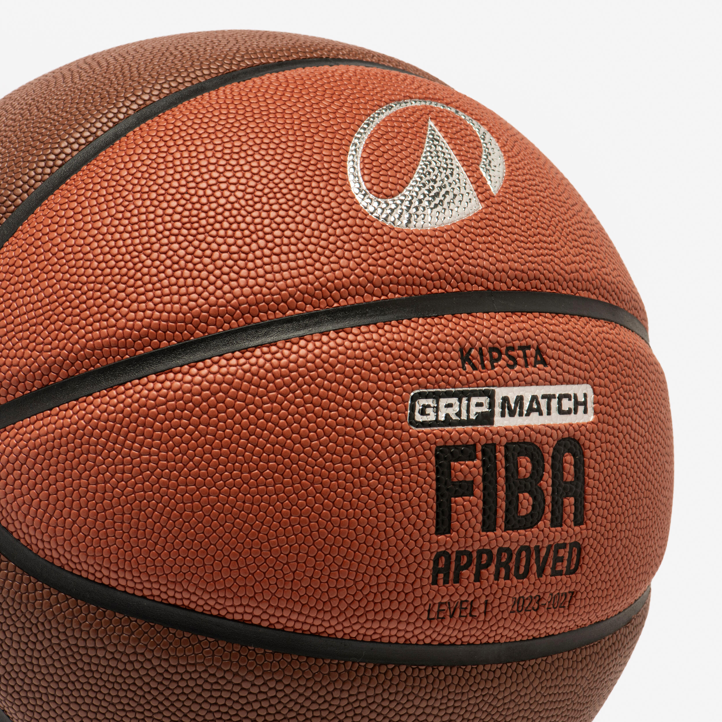 Size 7 Basketball FIBA Grip Match BT500X - Brown