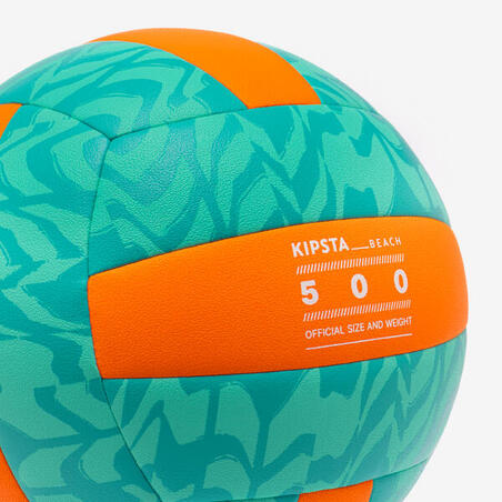 М'яч BV500 для пляжного волейболу світло-синій/помаранчевий