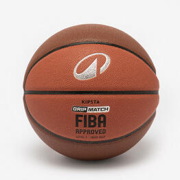 Ballon de basketball FIBA taille 7 - GRIP MATCH BT500X marron