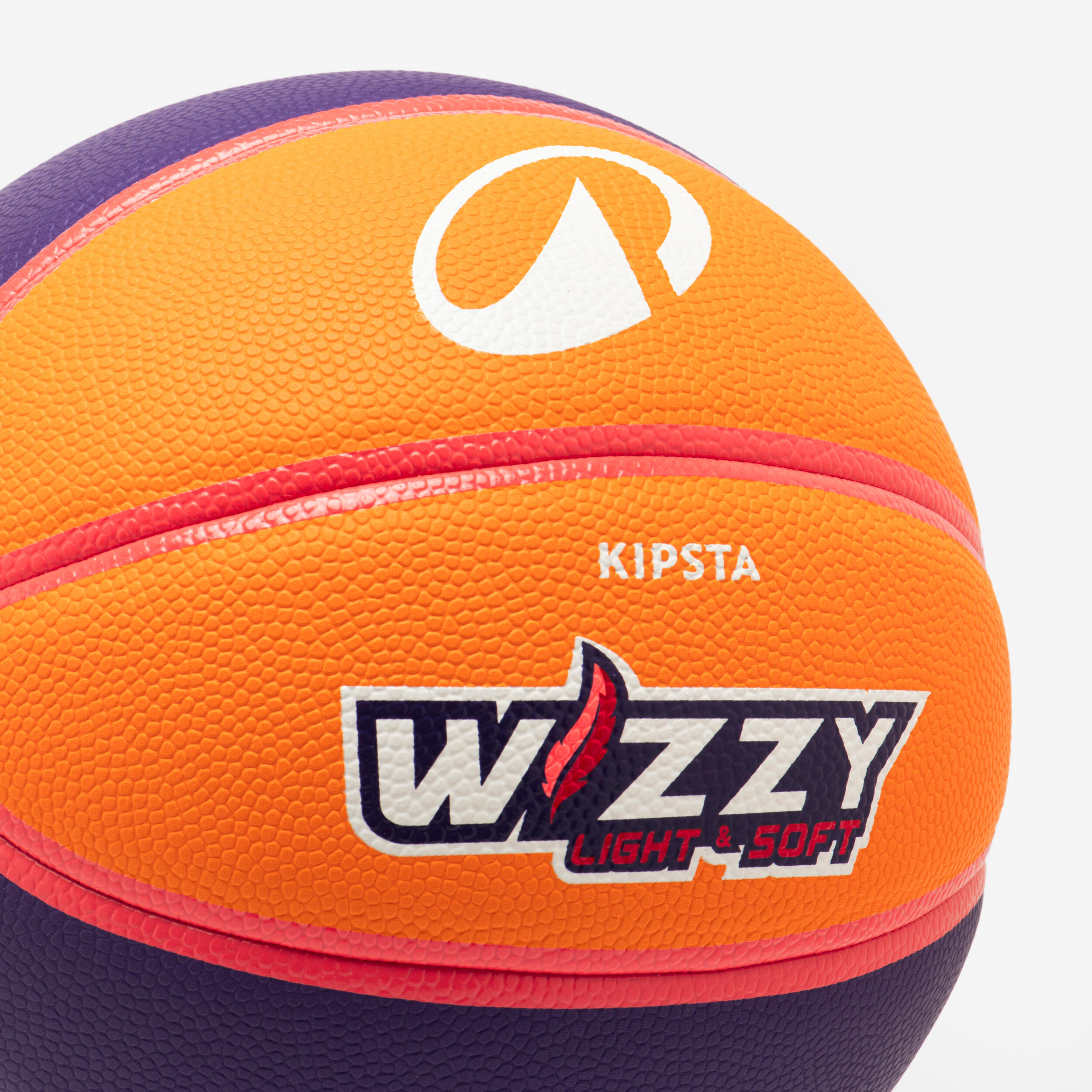 Ballon de basketball taille 5 - WIZZY K900 orange violet 3/5