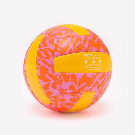 М'яч BV500 для пляжного волейболу фіолетовий/жовтий