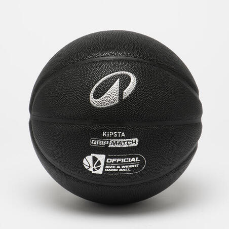 М'яч баскетбольний Grip Match розмір 7 чорний/сірий
