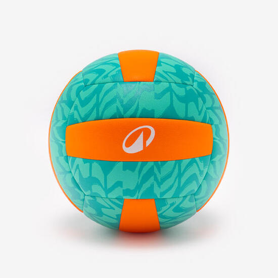Ballon de beach volley, BV500 bleu clair orange