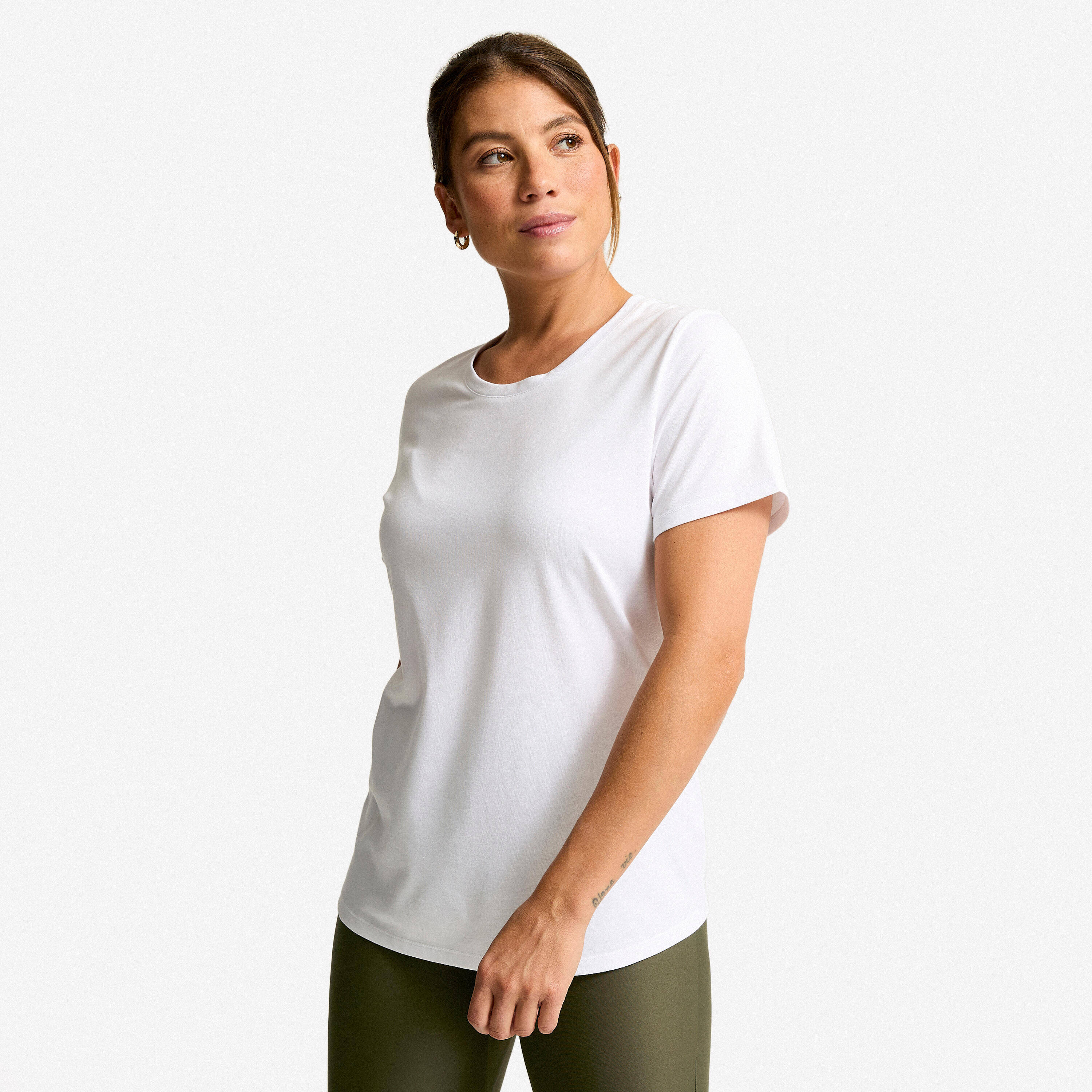 Women's Short-Sleeved T-Shirt Coolmax - White -  1