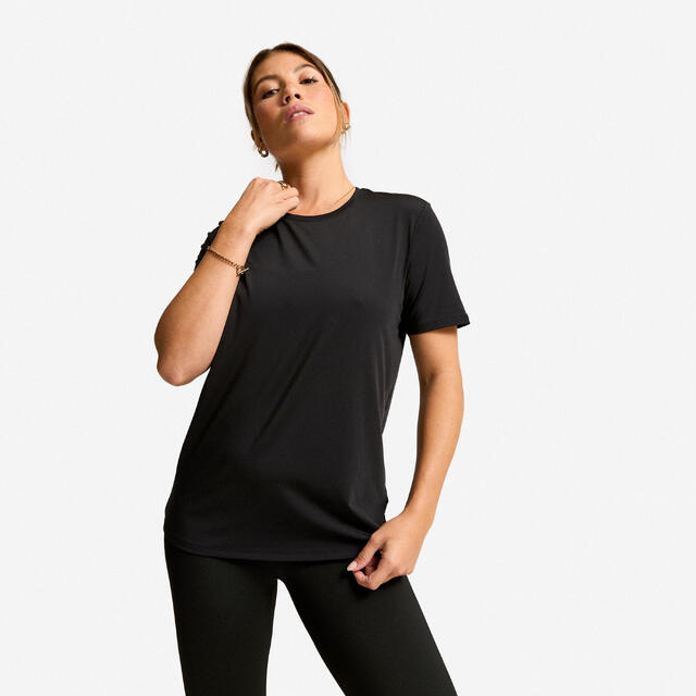 T-Shirt Damen kurzarm - schwarz