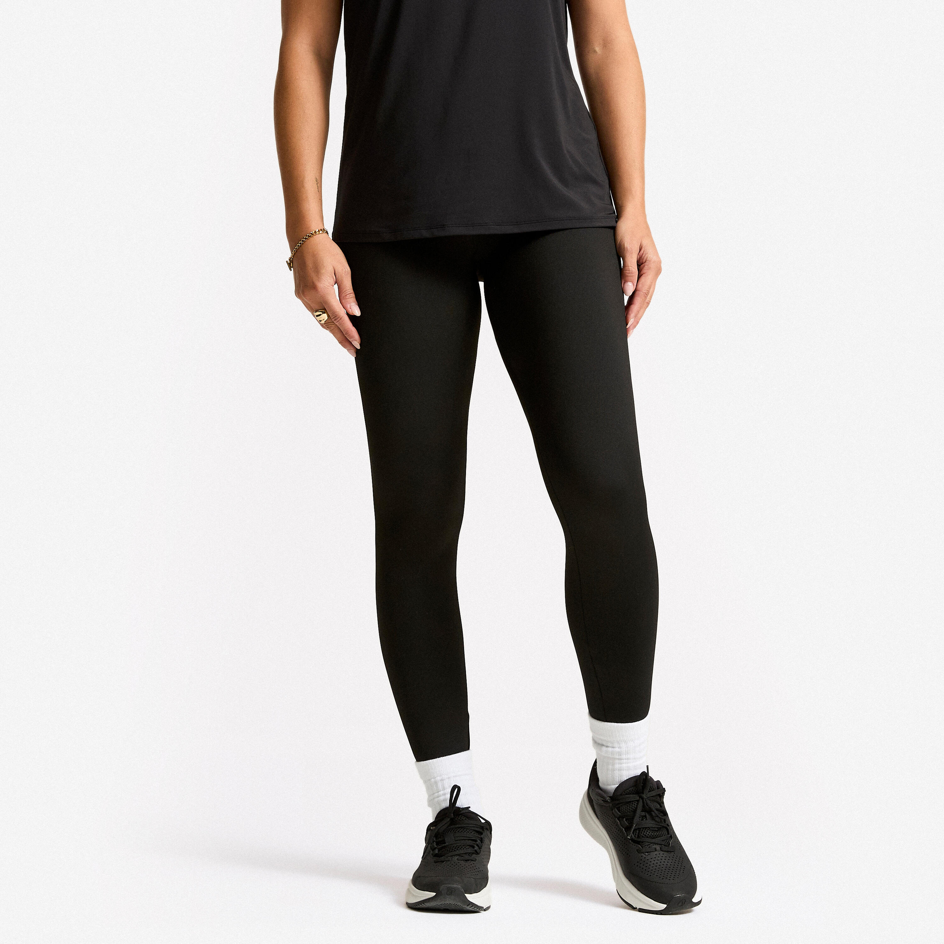 decathlon Women's Leggings 100 Basic - Black-picture-18