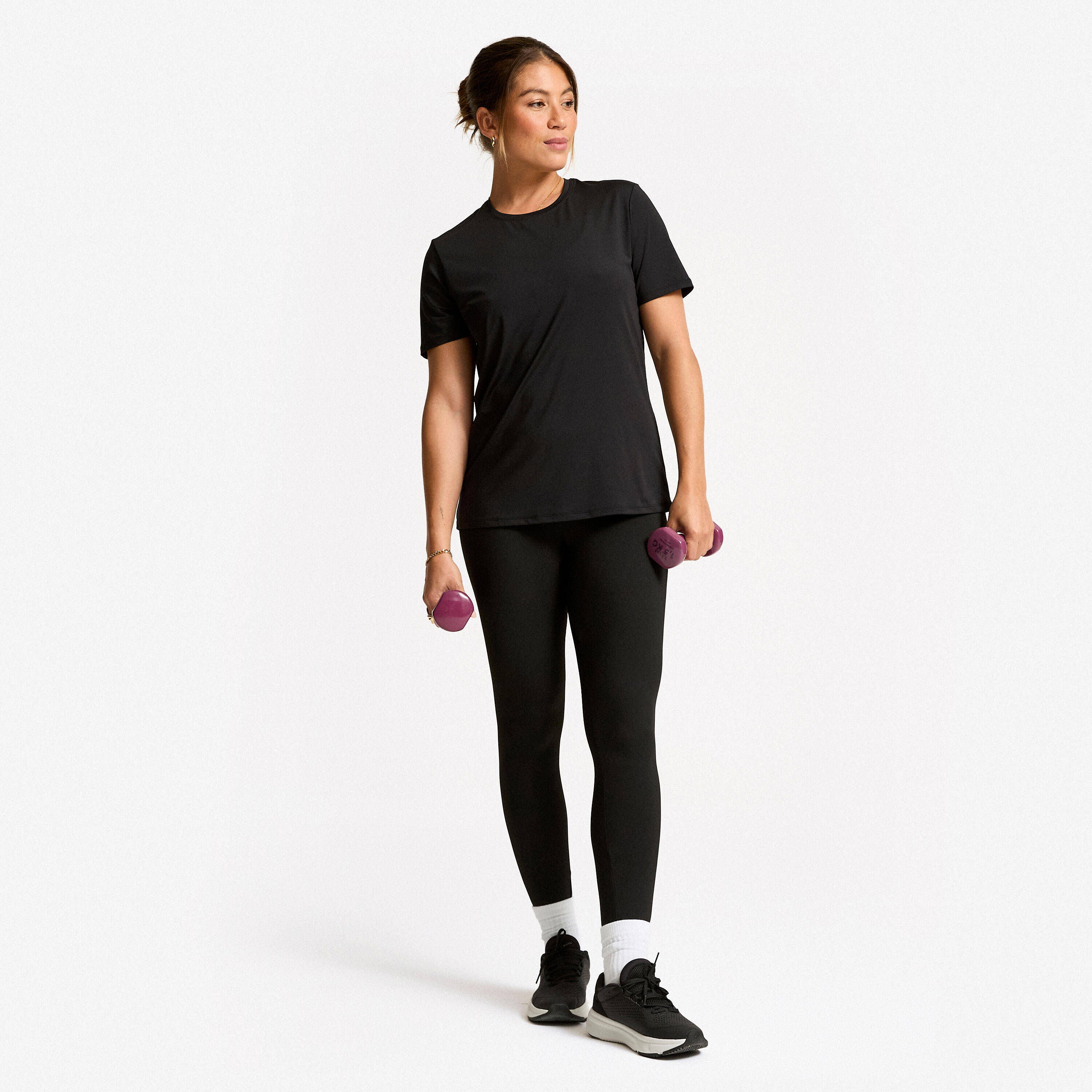 Women's Leggings 100 Basic - Black -  3