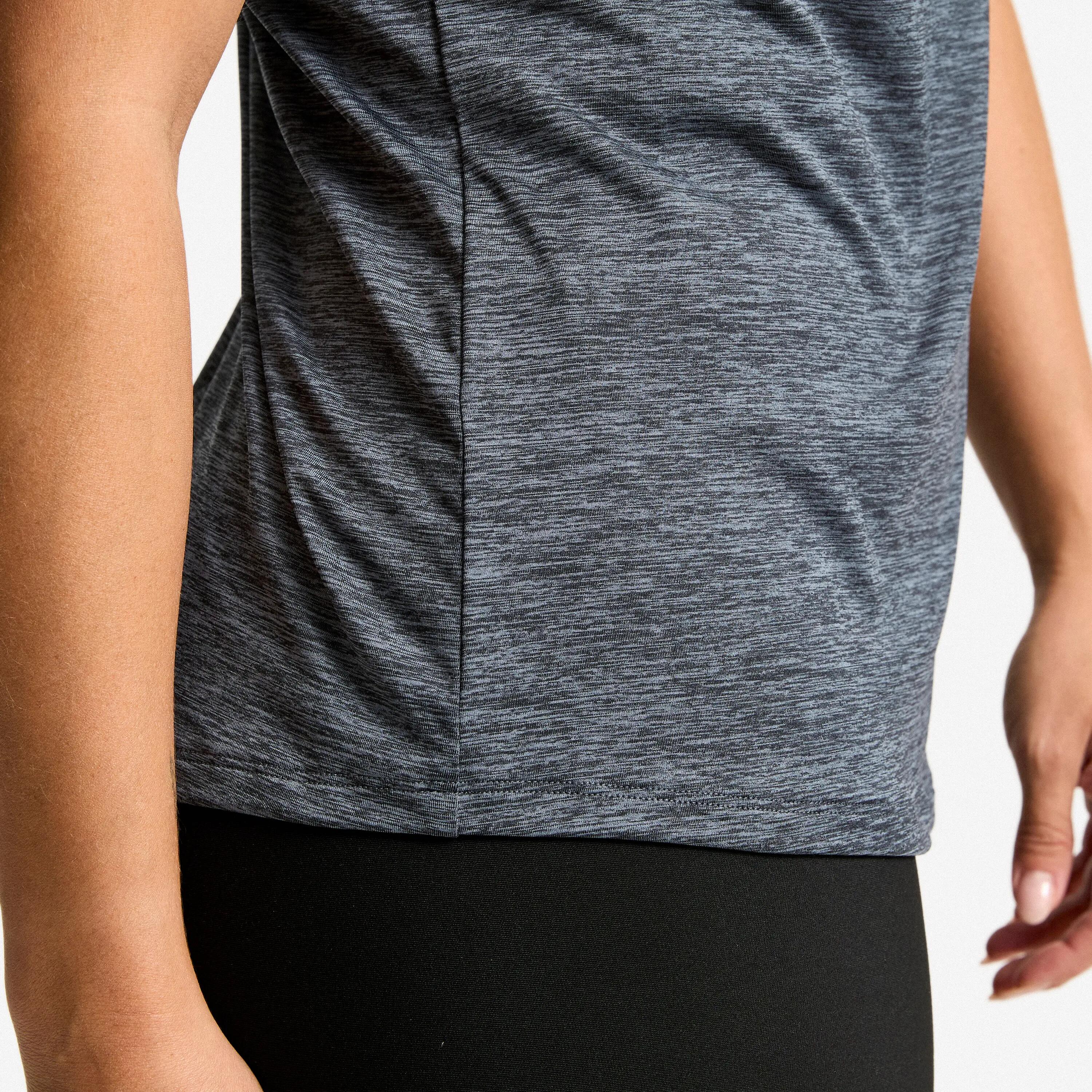 T-Shirt de Fitness Mulher Cinzento Mesclado 19/30