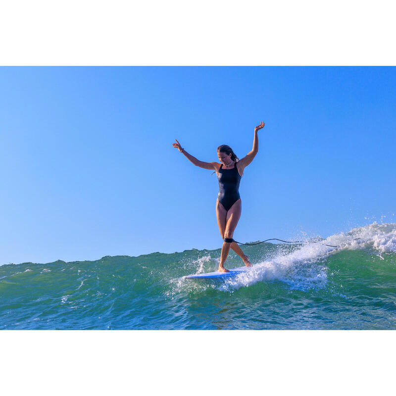 Placă de longboard surf 9'4, 900 Noserider clear Alb