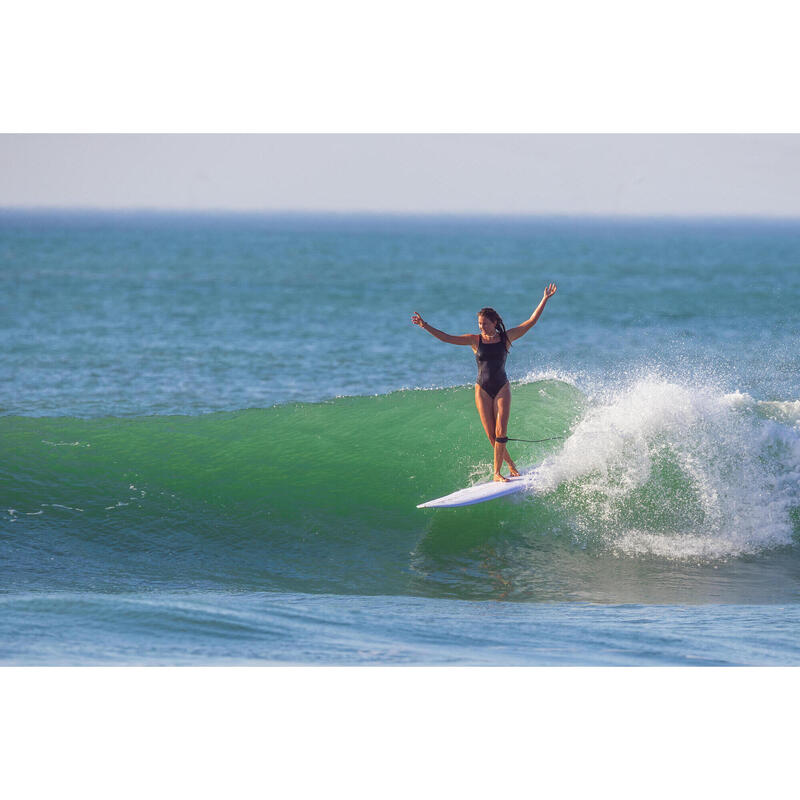 Placă de longboard surf 9'4, 900 Noserider clear Alb