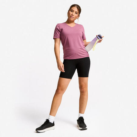 Футболка жіноча з V-подібним вирізом Coolmax фіолетова