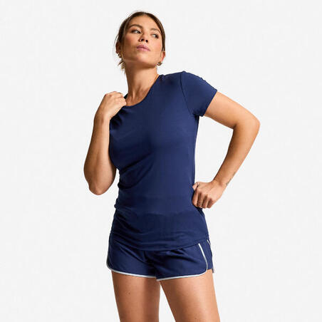 Футболка жіноча 120 для фітнесу темно-синя