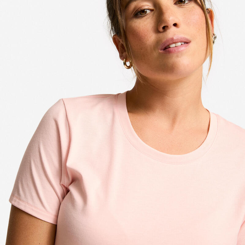 Tricou Fitness cardio Roz deschis Damă