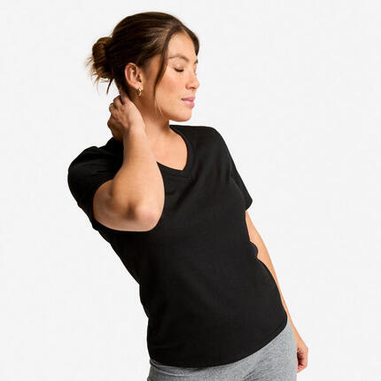 Camiseta Mujer Rosa Coolmax Cuello Pico