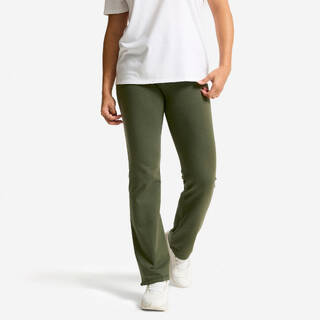 Women Gym Trackpants, Stretchable and Quick Dry 500 - Khaki