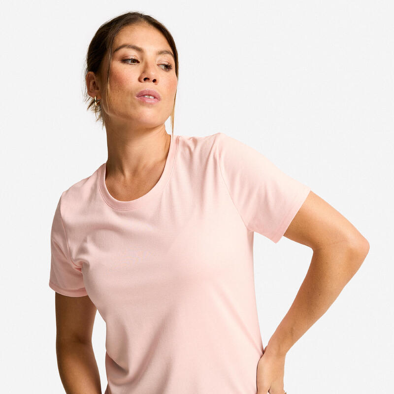 Tricou Fitness cardio Roz deschis Damă
