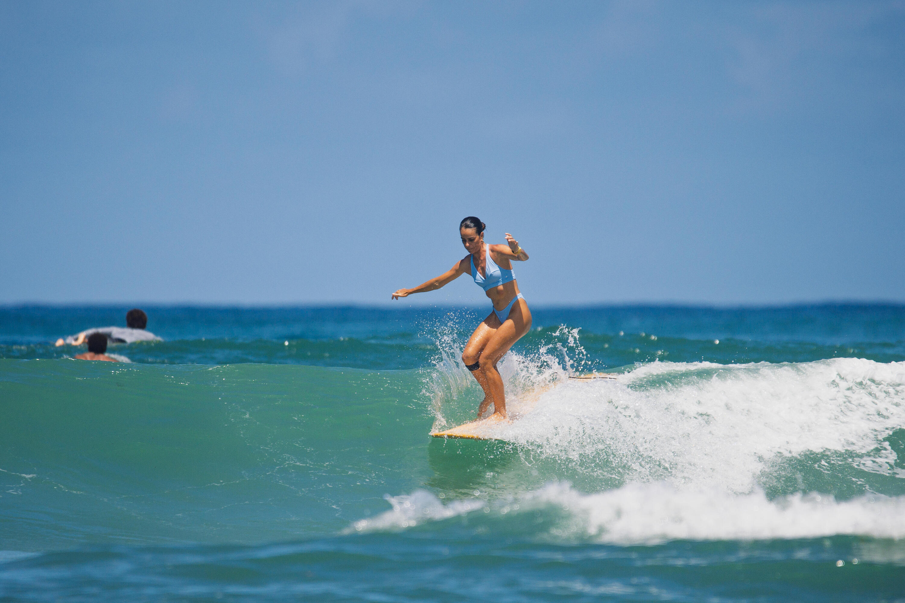 Longboard-Surfbrett 9', 900 Classic orange (ohne Finnen) 10/10