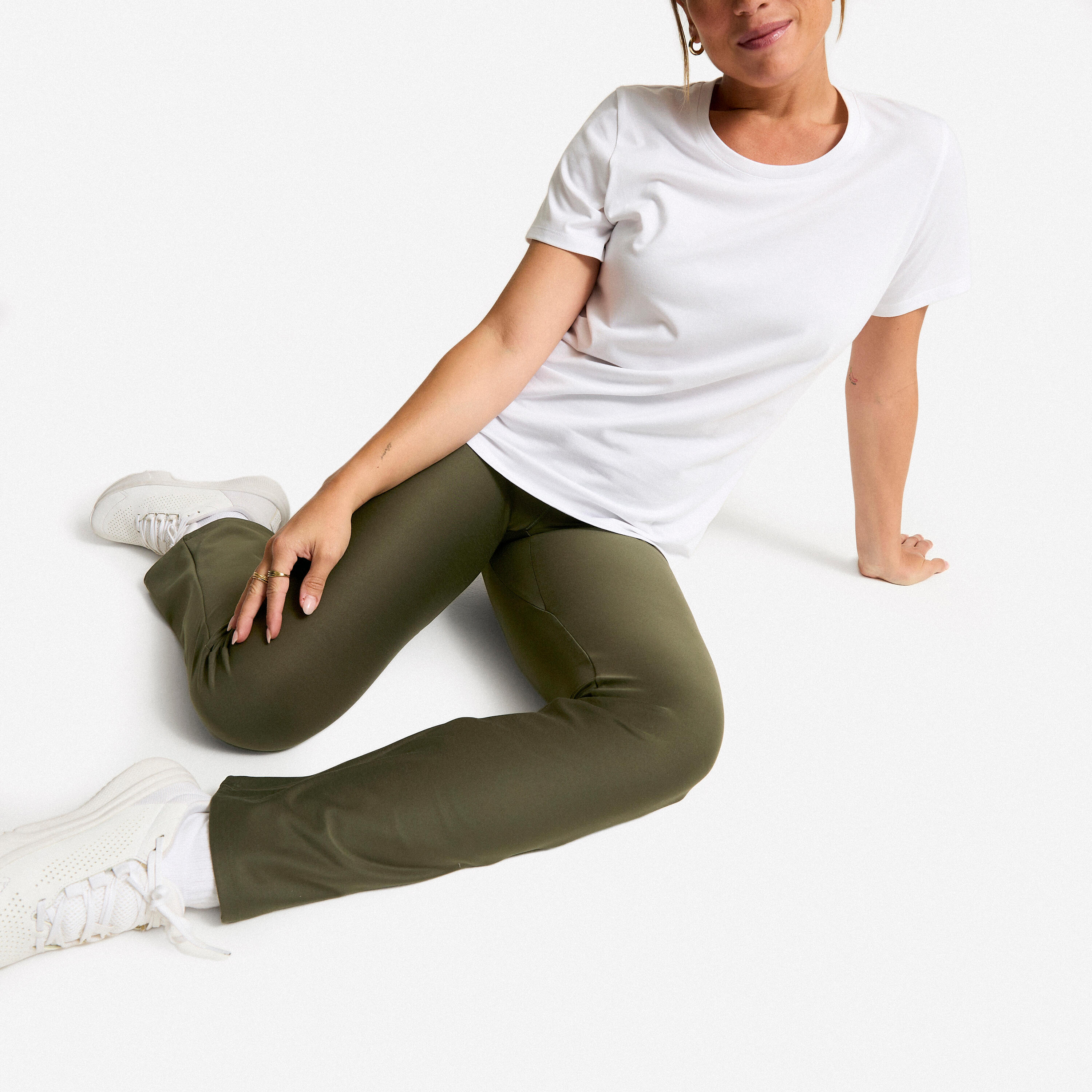 Legging d’entraînement bas et droit femme 4/6