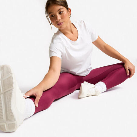 Легінси жіночі для фітнесу бордово-фіолетові
