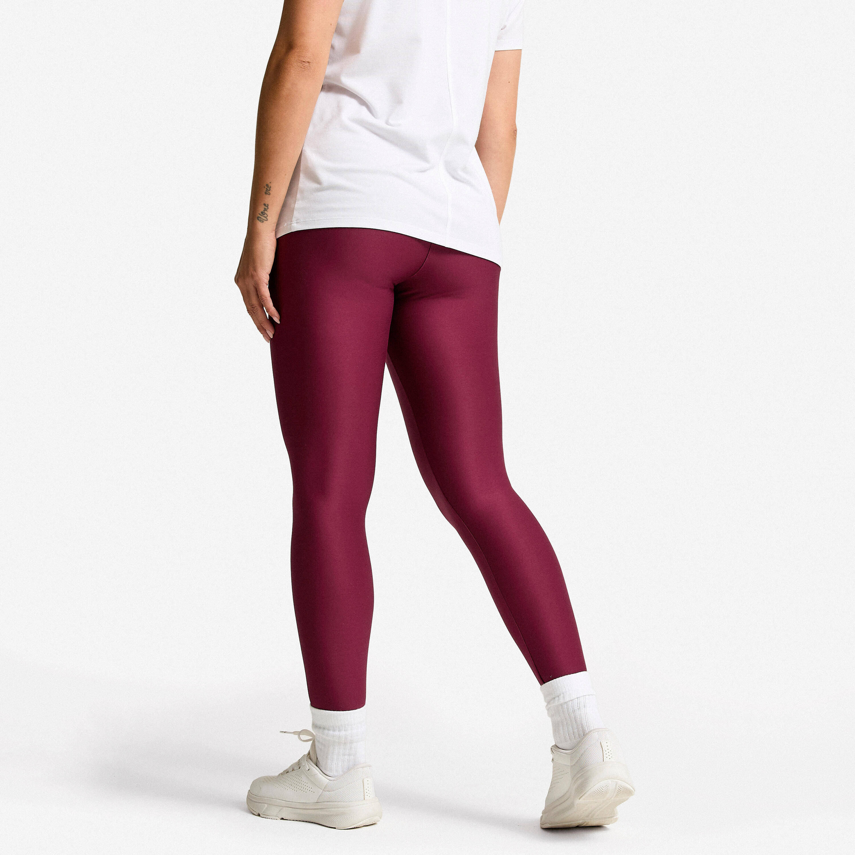 Women's High-Waisted Cardio Fitness Leggings - Plum -  3