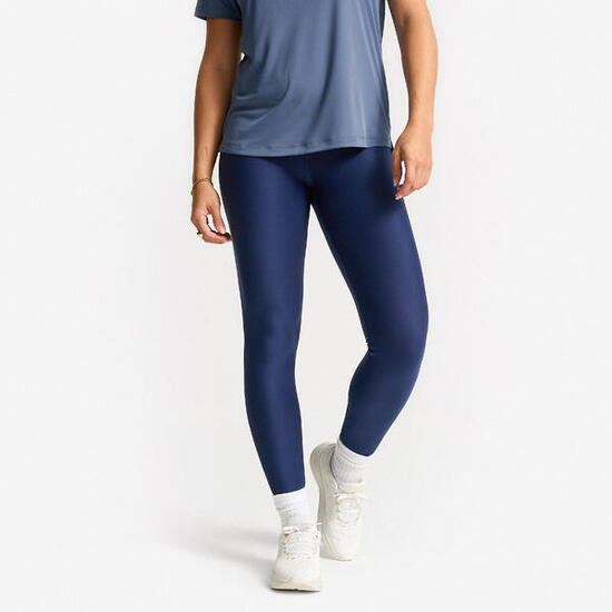 Legging de fitness taille haute femme, bleu marine