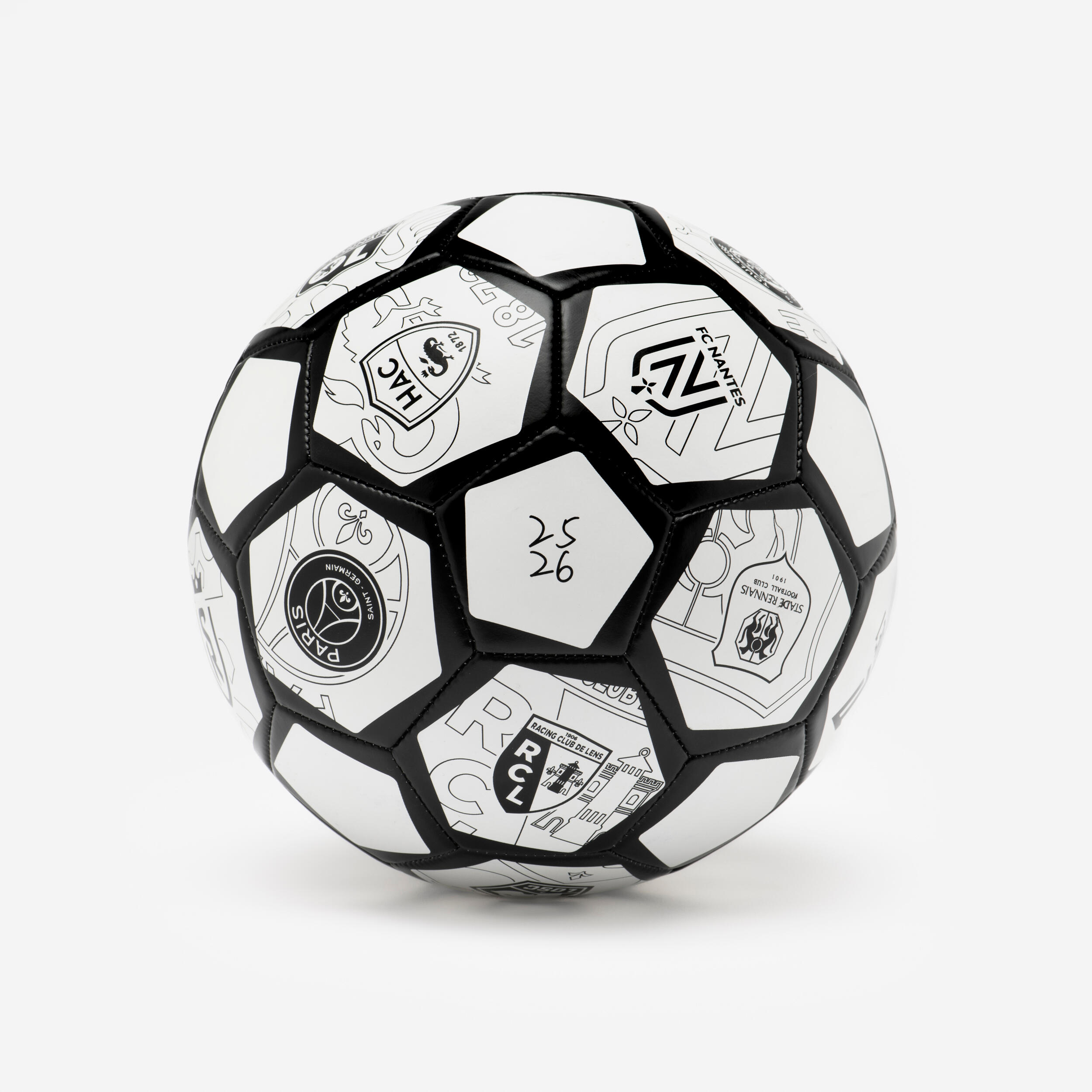 KIPSTA Futbalová lopta Fans Ball Ligue 1 McDonald's 2026 s logami viacerých klubov 5 · záber 7