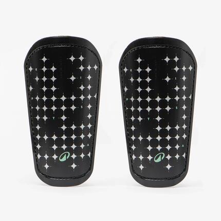 Chaussettes + Protège-tibias de Football Enfant EASY POCKET noir/argent