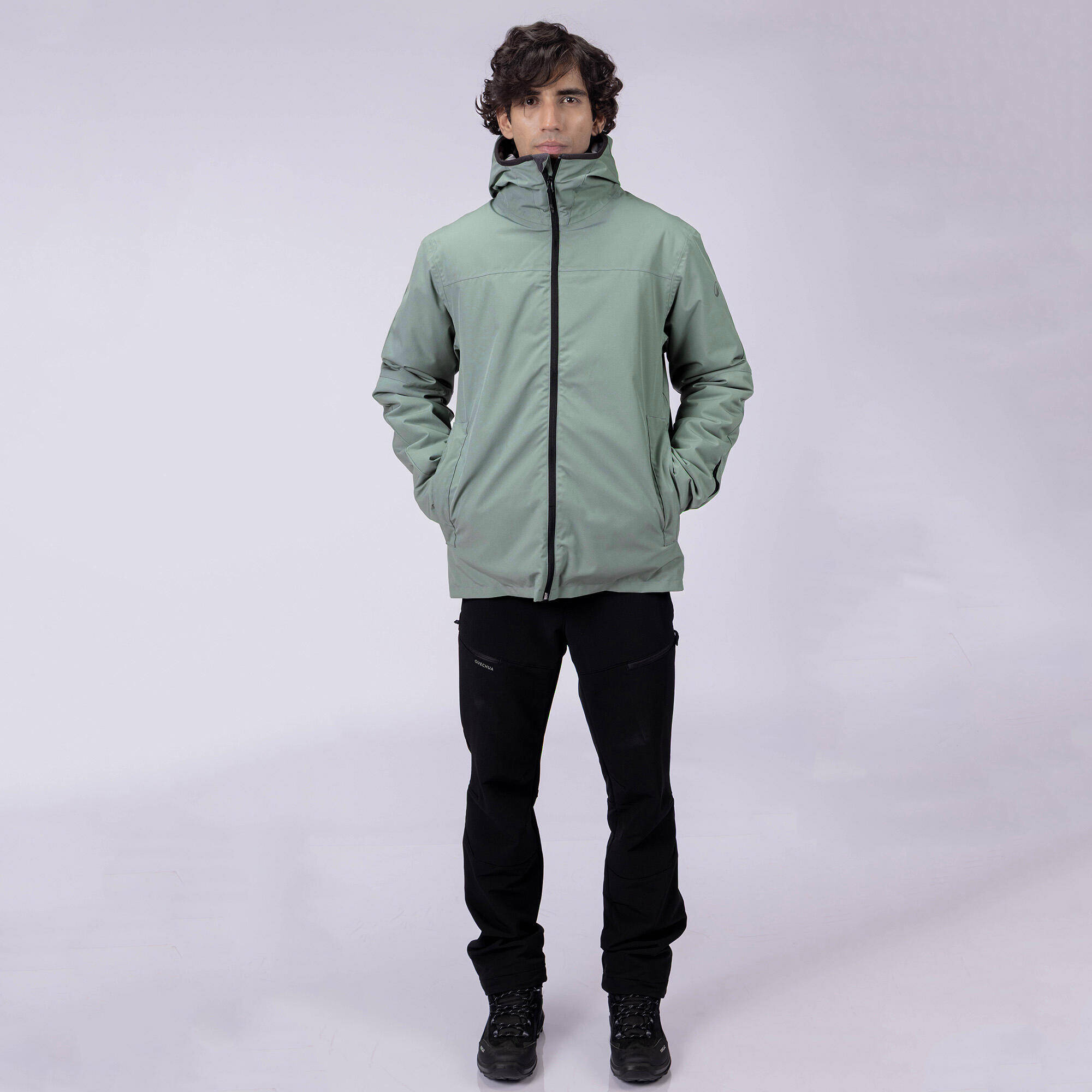 Men Winter Jacket for Skiing Green -10°C