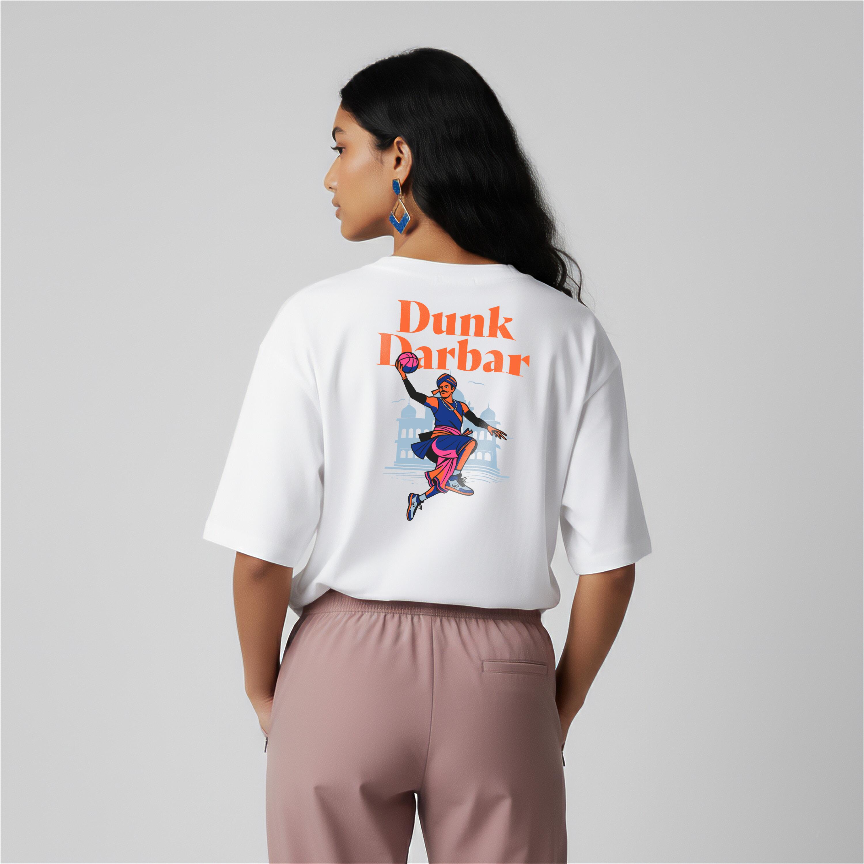 Unisex Oversized Cotton Graphic T-Shirt - Dunk Darbar