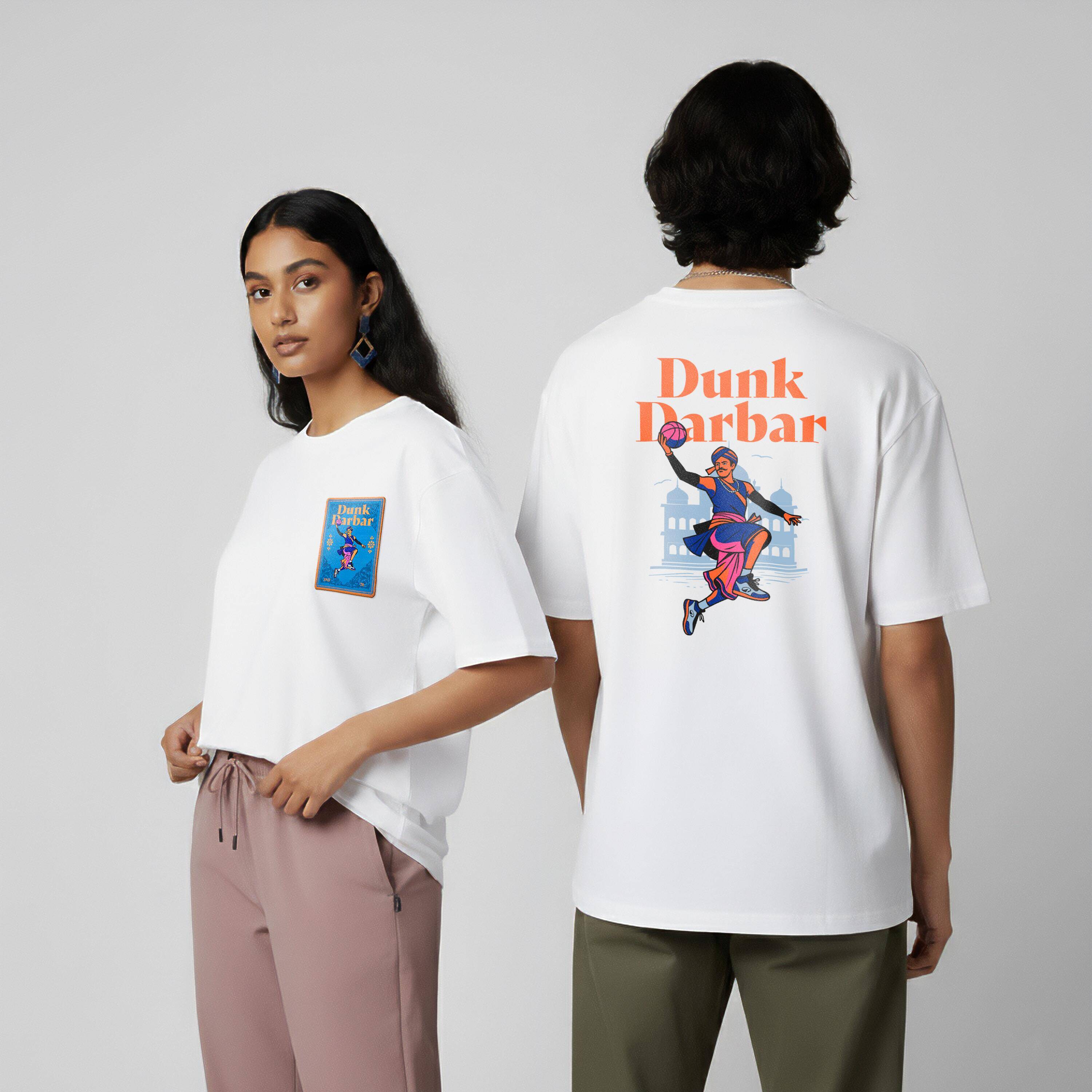 Unisex Oversized Cotton Graphic T-Shirt - Dunk Darbar -  3