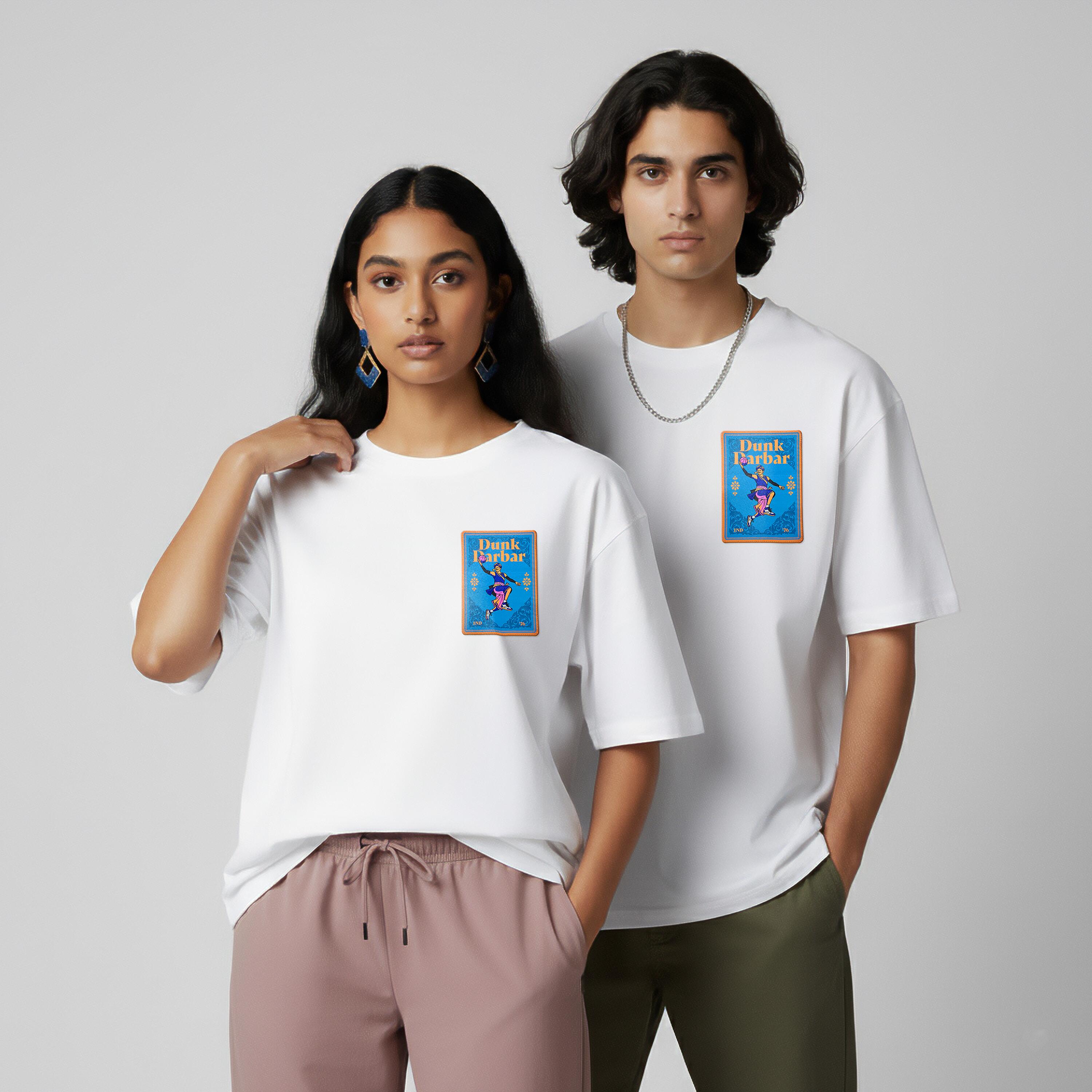 Unisex Oversized Cotton Graphic T-Shirt - Dunk Darbar