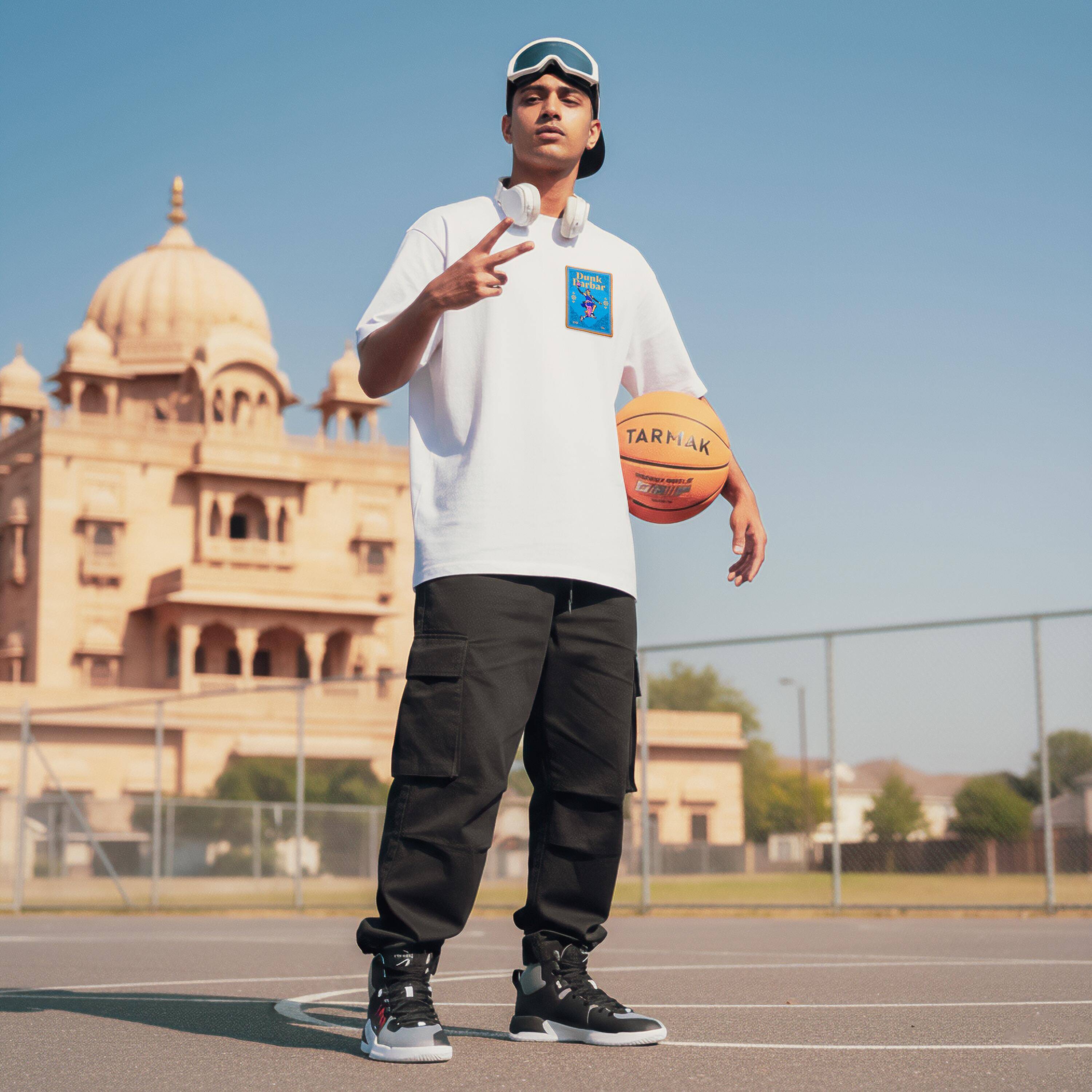 Unisex Oversized Cotton Graphic T-Shirt - Dunk Darbar -  5