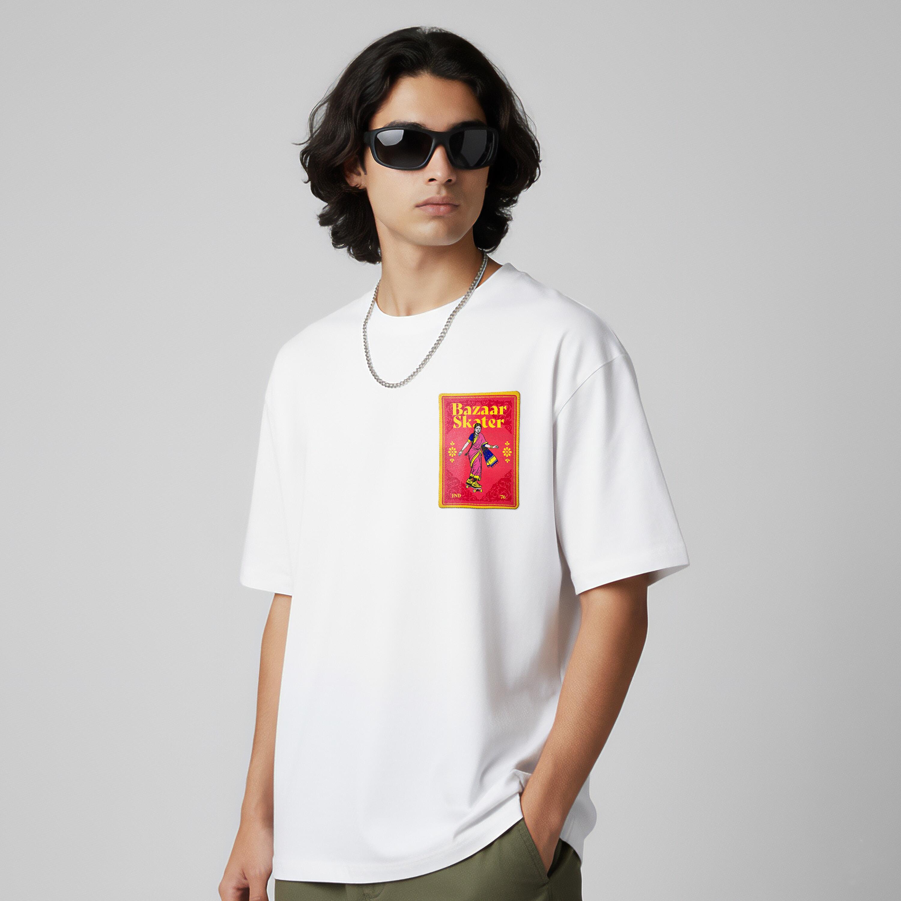 Unisex Oversized Cotton Graphic T-Shirt - Bazaar Skater-image-38